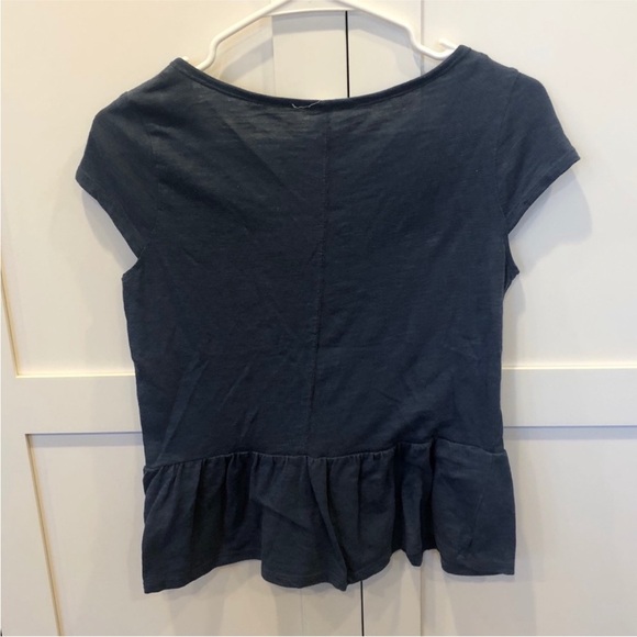 Aeropostale Blue Short Sleeve Peplum Top - Picture 2 of 3